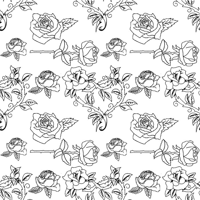 Online coloring book: Coloring book full of beautiful roses
